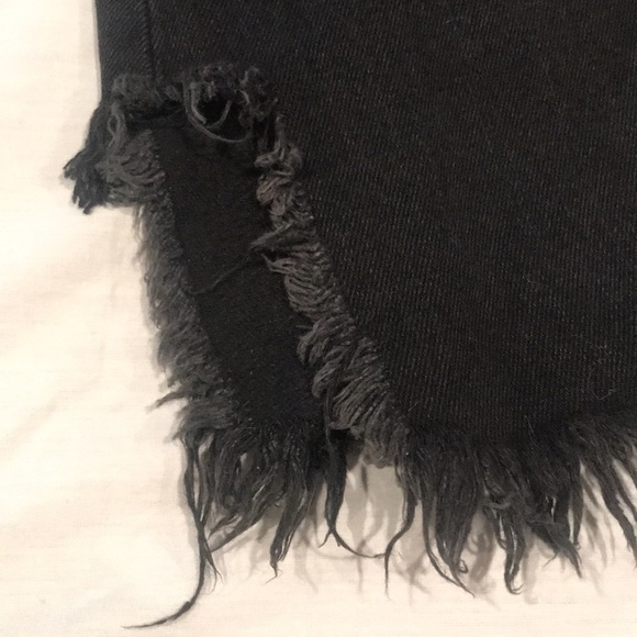 We The Free by Free People Black Flare Jeans Fringe Bottom 25 - Picture 7 of 15